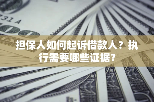 武汉担保人如何起诉借款人？执行需要哪些证据？