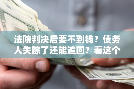 武汉法院判决后要不到钱？债务人失踪了还能追回？看这个方法！