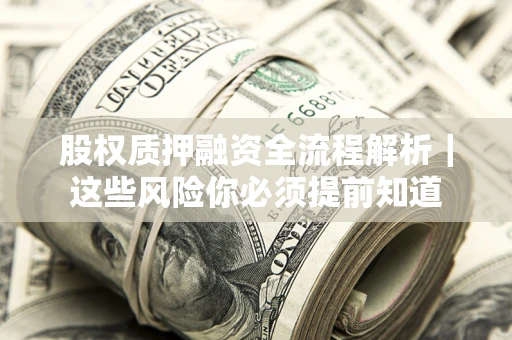 武汉股权质押融资全流程解析｜这些风险你必须提前知道