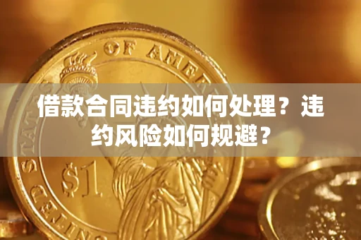 武汉借款合同违约如何处理？违约风险如何规避？
