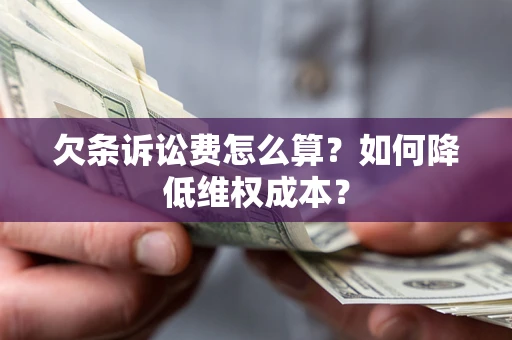 武汉欠条诉讼费怎么算？如何降低维权成本？