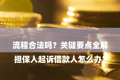 武汉

担保人起诉借款人怎么办？流程合法吗？关键要点全解析