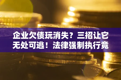 武汉企业欠债玩消失？三招让它无处可逃！法律强制执行竟比讨债公司还狠？
