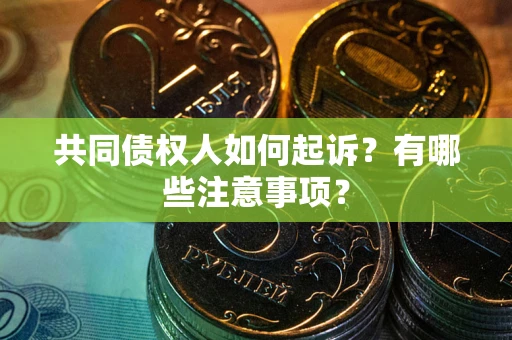 武汉共同债权人如何起诉？有哪些注意事项？